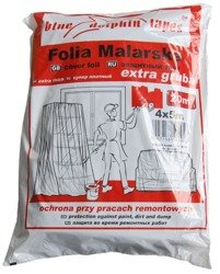 FOLIA MALARSKA OCHRONNA EXTRA GRUBA BLUE DOLPHIN 4m x 5m 20m2