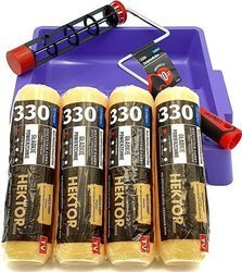 ZESTAW BLUE DOLPHIN WAŁEK SERIA 330 HEKTOR 25cm 9mm 4szt + UCHWYT ROLLER 25CM + DUŻA KUWETA