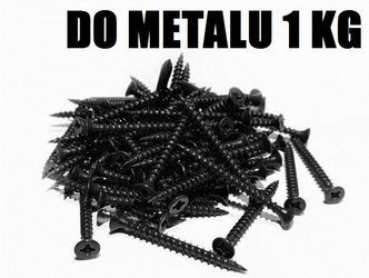 WKRĘTY DO METALU DO PŁYT G-K GIPSOWYCH 25mm 1kg