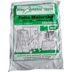 FOLIA MALARSKA OCHRONNA STANDARD BLUE DOLPHIN 4m x 5m 20m2