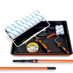 - ZESTAW SZEROKI MOTIVE WAŁEK NYLON 40cm 11mm 2szt / 10cm 2szt + UCHWYT 2szt + KUWETA + WKŁAD 2szt + TAŚMA + KIJ 80cm