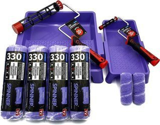 ZESTAW BLUE DOLPHIN WAŁEK SPINNER 25cm 13mm 4szt + WAŁEK SPINNER 10cm 9mm 2szt + UCHWYT ROLLER 25cm + UCHWYT ROLLER 10cm + KUWETA DUŻA + KUWETA MAŁA