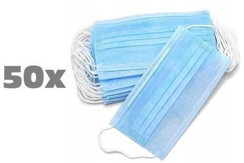 50x MASKA MASECZKA OCHRONNA 3-WARSTWOWA NA TWARZ