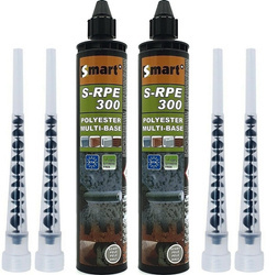 2x KOTWA CHEMICZNA Dwuskładnikowa SMART S-RPE300 + 4x MIESZADŁO