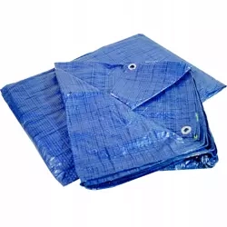 PLANDEKA NIEBIESKA WZMACNIANA OCHRONNA 5m x 6m